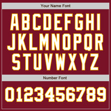 Load image into Gallery viewer, Custom Crimson White-Gold Authentic Two Tone Baseball Jersey