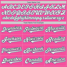 Load image into Gallery viewer, Custom Pink White-Light Blue Authentic Two Tone Baseball Jersey