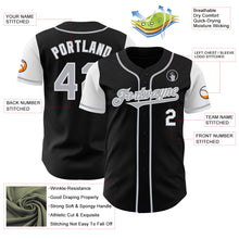 Load image into Gallery viewer, Custom Black Gray-White Authentic Two Tone Baseball Jersey