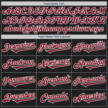 Load image into Gallery viewer, Custom Black Crimson-White Authentic Two Tone Baseball Jersey