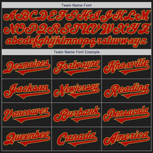 Load image into Gallery viewer, Custom Black Red-Old Gold Authentic Two Tone Baseball Jersey
