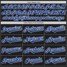Load image into Gallery viewer, Custom Black Royal-White Authentic Two Tone Baseball Jersey