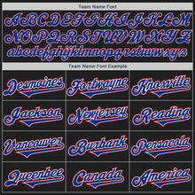 Load image into Gallery viewer, Custom Black Royal-Red Authentic Two Tone Baseball Jersey