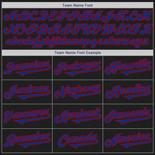 Load image into Gallery viewer, Custom Black Royal-Red Authentic Two Tone Baseball Jersey