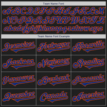 Load image into Gallery viewer, Custom Black Royal-Orange Authentic Two Tone Baseball Jersey