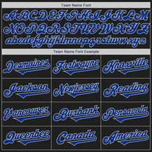 Load image into Gallery viewer, Custom Black Royal-Gray Authentic Two Tone Baseball Jersey