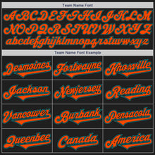 Load image into Gallery viewer, Custom Black Orange-Teal Authentic Two Tone Baseball Jersey