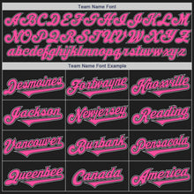 Load image into Gallery viewer, Custom Black Pink-Gray Authentic Two Tone Baseball Jersey