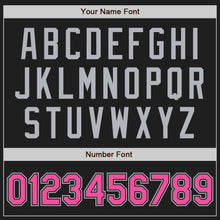 Load image into Gallery viewer, Custom Black Pink-Gray Authentic Two Tone Baseball Jersey