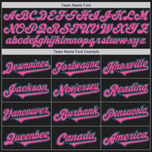 Load image into Gallery viewer, Custom Black Pink-Teal Authentic Two Tone Baseball Jersey