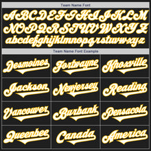 Load image into Gallery viewer, Custom Black White-Gold Authentic Two Tone Baseball Jersey