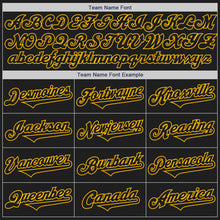 Load image into Gallery viewer, Custom Black Gold Authentic Two Tone Baseball Jersey