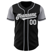 Load image into Gallery viewer, Custom Black White-Gray Authentic Two Tone Baseball Jersey