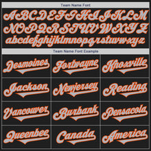 Load image into Gallery viewer, Custom Black Gray-Orange Authentic Two Tone Baseball Jersey