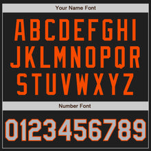 Load image into Gallery viewer, Custom Black Gray-Orange Authentic Two Tone Baseball Jersey