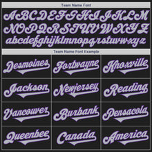 Load image into Gallery viewer, Custom Black Gray-Purple Authentic Two Tone Baseball Jersey