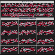 Load image into Gallery viewer, Custom Black Crimson-Gray Authentic Two Tone Baseball Jersey