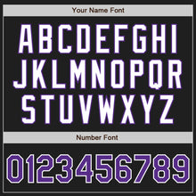 Load image into Gallery viewer, Custom Black Purple-White Authentic Two Tone Baseball Jersey