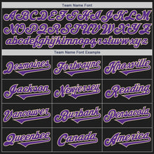Load image into Gallery viewer, Custom Black Purple-Cream Authentic Two Tone Baseball Jersey