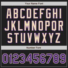 Load image into Gallery viewer, Custom Black Purple-Cream Authentic Two Tone Baseball Jersey
