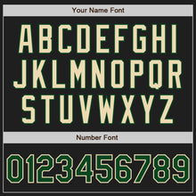Load image into Gallery viewer, Custom Black Green-Cream Authentic Two Tone Baseball Jersey