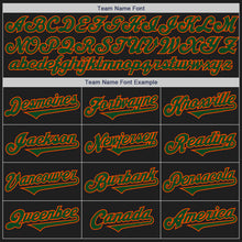 Load image into Gallery viewer, Custom Black Green-Orange Authentic Two Tone Baseball Jersey