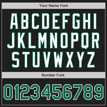 Load image into Gallery viewer, Custom Black Kelly Green-White Authentic Two Tone Baseball Jersey