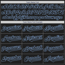 Load image into Gallery viewer, Custom Black Light Blue Authentic Two Tone Baseball Jersey