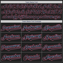 Load image into Gallery viewer, Custom Black Light Blue-Red Authentic Two Tone Baseball Jersey