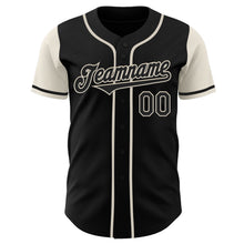 Load image into Gallery viewer, Custom Black Cream Authentic Two Tone Baseball Jersey