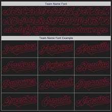 Load image into Gallery viewer, Custom Black Crimson Authentic Two Tone Baseball Jersey