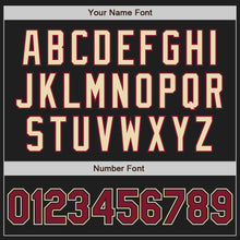 Load image into Gallery viewer, Custom Black Crimson-Cream Authentic Two Tone Baseball Jersey