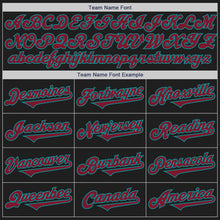 Load image into Gallery viewer, Custom Black Crimson-Teal Authentic Two Tone Baseball Jersey