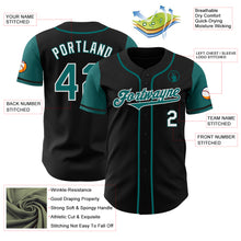 Load image into Gallery viewer, Custom Black Teal-White Authentic Two Tone Baseball Jersey