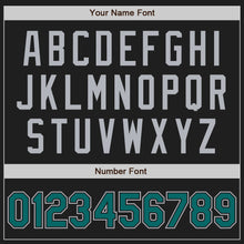 Load image into Gallery viewer, Custom Black Teal-Gray Authentic Two Tone Baseball Jersey