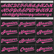 Load image into Gallery viewer, Custom Black Kelly Green-Pink Authentic Two Tone Baseball Jersey