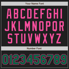 Load image into Gallery viewer, Custom Black Kelly Green-Pink Authentic Two Tone Baseball Jersey