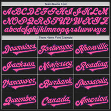 Load image into Gallery viewer, Custom Black Purple-Pink Authentic Two Tone Baseball Jersey