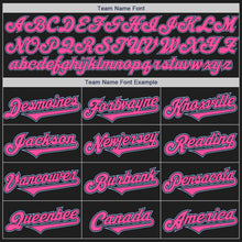 Load image into Gallery viewer, Custom Black Light Blue-Pink Authentic Two Tone Baseball Jersey