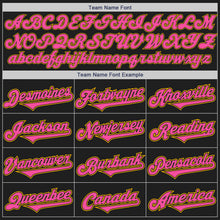 Load image into Gallery viewer, Custom Black Gold-Pink Authentic Two Tone Baseball Jersey