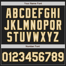 Load image into Gallery viewer, Custom Black Cream-Old Gold Authentic Two Tone Baseball Jersey