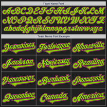Load image into Gallery viewer, Custom Black Neon Green-Pink Authentic Two Tone Baseball Jersey