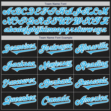 Load image into Gallery viewer, Custom Black Sky Blue-White Authentic Two Tone Baseball Jersey