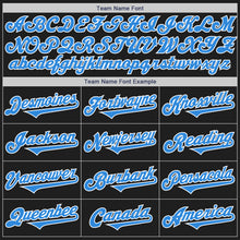Load image into Gallery viewer, Custom Black Electric Blue-White Authentic Two Tone Baseball Jersey