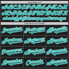 Load image into Gallery viewer, Custom Black Aqua-White Authentic Two Tone Baseball Jersey