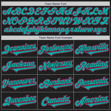 Load image into Gallery viewer, Custom Black Aqua-Pink Authentic Two Tone Baseball Jersey