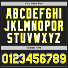 Load image into Gallery viewer, Custom Black Light Yellow-White Authentic Two Tone Baseball Jersey