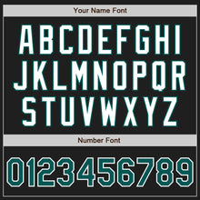 Load image into Gallery viewer, Custom Black Midnight Green-White Authentic Two Tone Baseball Jersey