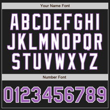 Load image into Gallery viewer, Custom Black Medium Purple-White Authentic Two Tone Baseball Jersey