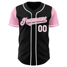 Load image into Gallery viewer, Custom Black Light Pink-White Authentic Two Tone Baseball Jersey
